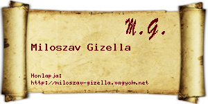 Miloszav Gizella névjegykártya