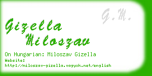 gizella miloszav business card